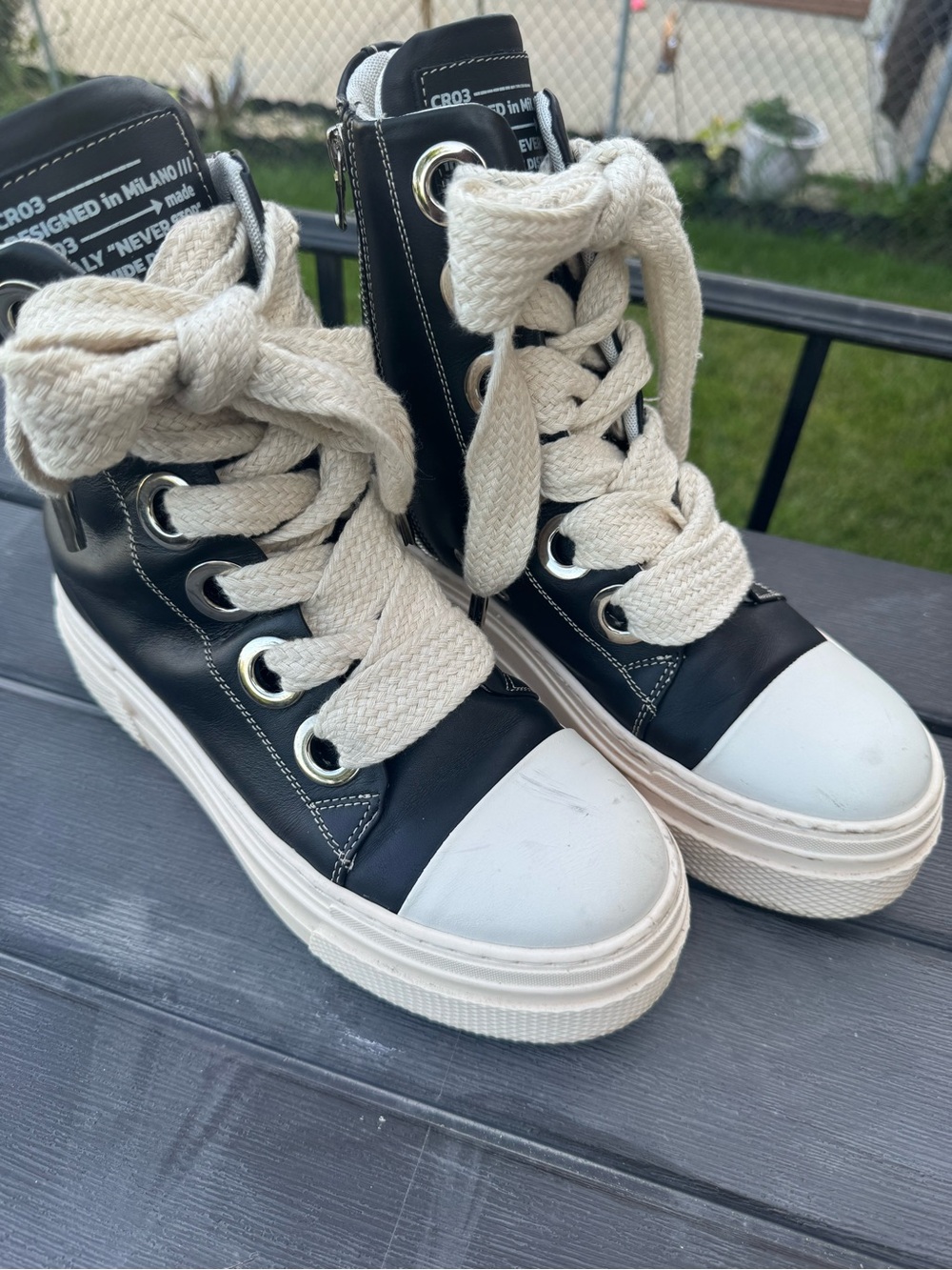 Christian Zerotre Calipso 300 Black Leather Sneakers Sz 40